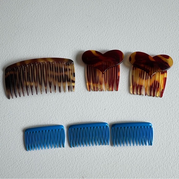 Goody Vintage 80s Goody Side Combs Tortoise Shell Lot - Picture 4 of 7